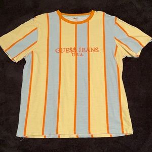 Guess x A$AP Rocky Light Blue/Yellow Striped Tee
